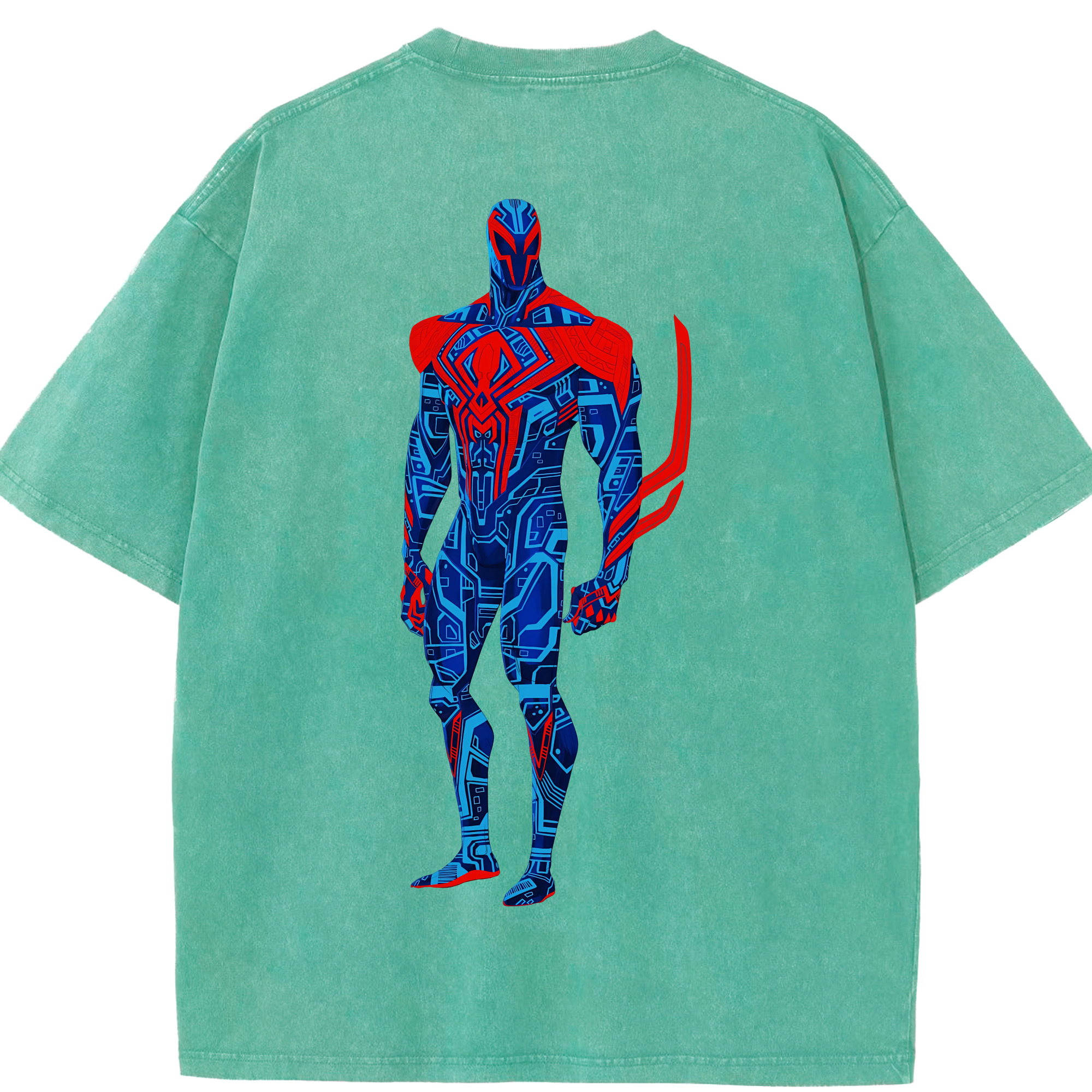 （画像用） Spider Man スパイダーマン 綿100% ヴィンテージ風 半袖Tシャツ（背面プリント）